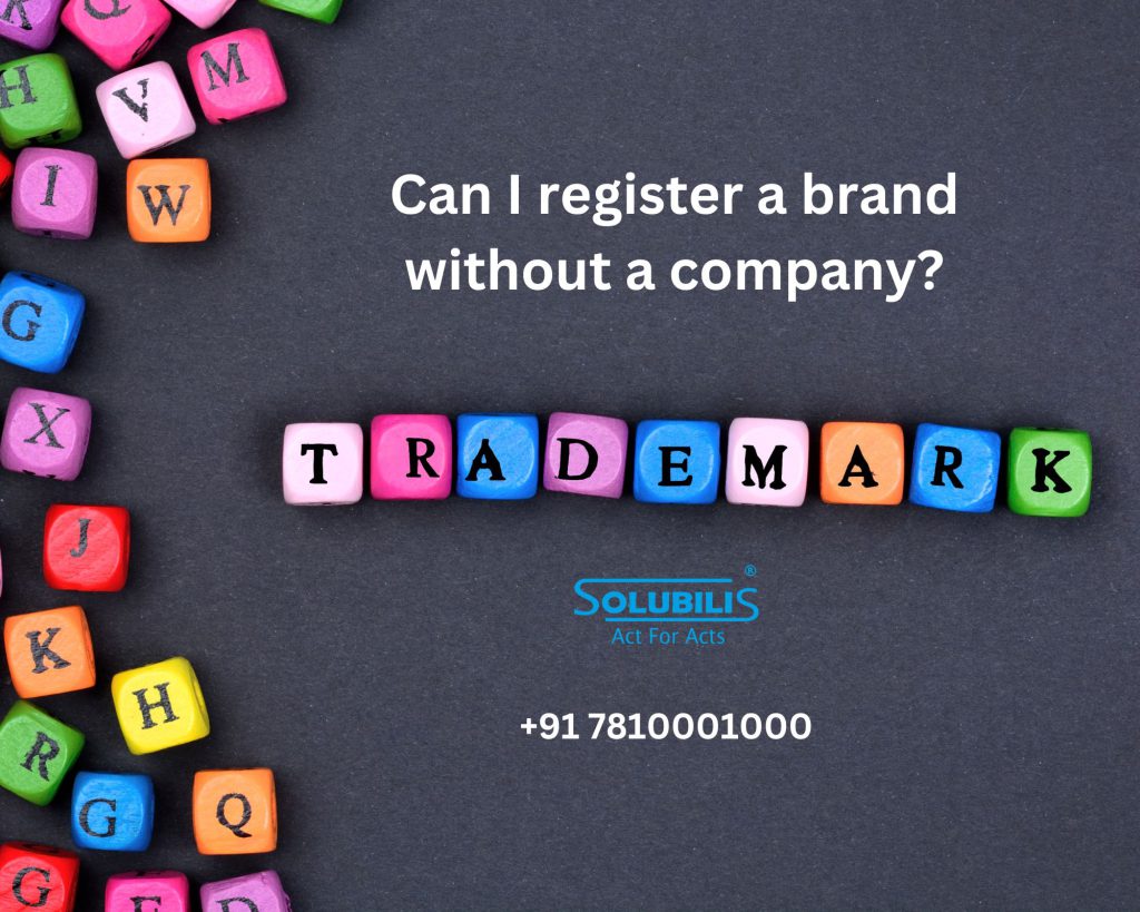 Can I register a brand without a company?